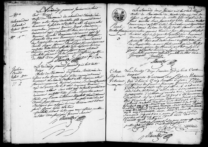 Registre des actes de naissance et adoption (1er janvier - 31 décembre 1813).