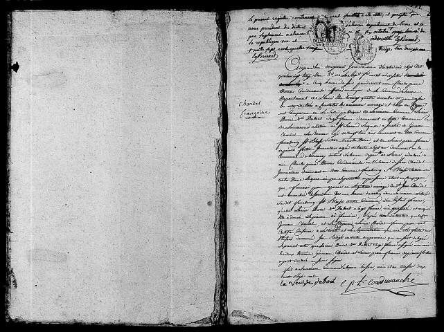Acte de naissance de MASSON Michel Arsène (21 octobre 1793),acte de naissance de DAGRON Jeanne Célestine (25 octobre 1793),acte de naissance de MICHEL Marie Jacqueline (28 octobre 1793).