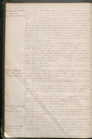 Registre des délibérations du conseil municipal (26 Novembre 1878 - 13 novembre 1882)