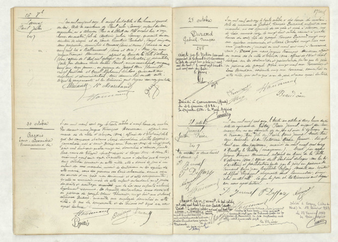 Acte de naissance de LAMY Paul Jules (26 octobre 1911),reconnaissance de BOGORIS Louis Alexandre (30 octobre 1911),acte de naissance de DURAND Gabriel François (28 octobre 1911),acte de naissance de JUMEL Gaston Pierre (31 octobre 1911).