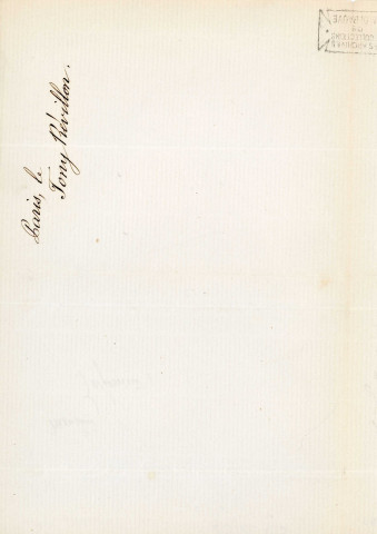 Lettre autographe signée de l'écrivain Tony Révillon à l'acteur Adolphe Laferrière (sd) .