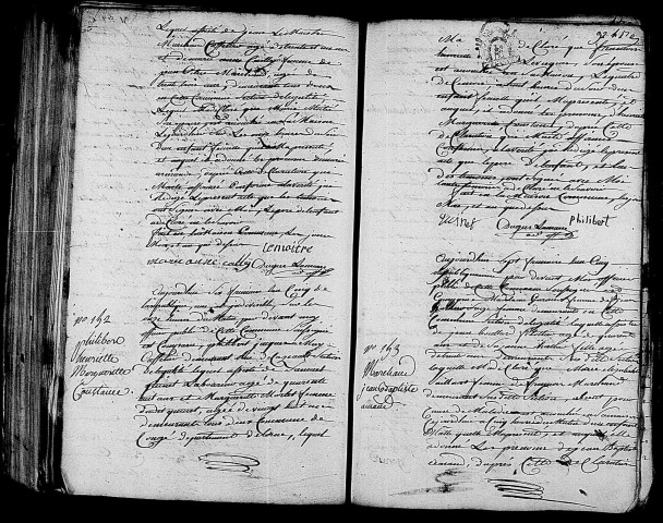 Acte de naissance de NUGUE Marie Armande (24 novembre 1796),acte de naissance de JACQUES-MAY Henriette Marguerite Constance (27 novembre 1796),acte de naissance de MARCHAND Jean Baptiste Amand (27 novembre 1796).