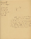 Rivière la Briante, propriété de la Bique, demande de concession d'un droit d'accès à la propriété de M. Neuville : correspondance.