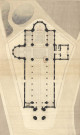 Église Saint Pierre de Montsort, plan, Coisel (éch: 1/100, 70 x 103 cm, 01/12/1875).