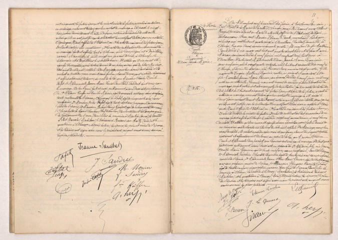 Acte de mariage de FAFET Charles Emile et COUILLARD-SANDRET Jeanne Marie Louise (08 février 1909), Acte de mariage de CAULE Etienne et LEQUINIO Anne Josephe Marie (10 février 1909).
