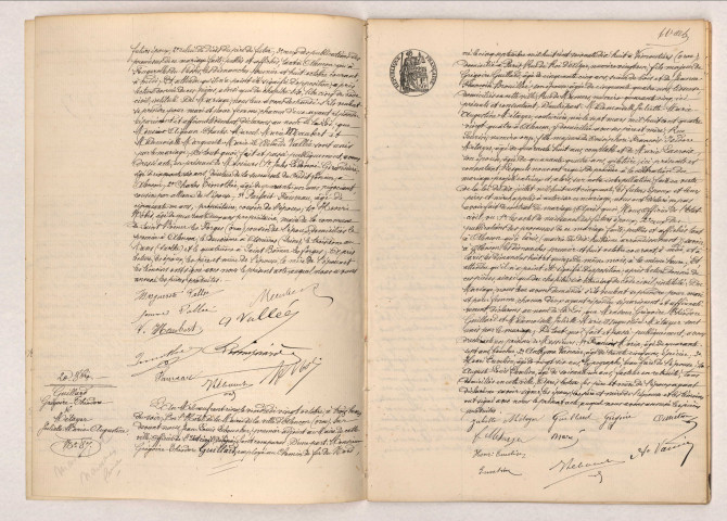 Acte de mariage de MAUBERT Aignan Charles Marcel Marie et VALLÉE Marguerite Marie Adélaïde (17 octobre 1905), acte de mariage de GUILLARD Grégoire Théodore et METAYER Juliette Marie Augustine (20 octobre 1905)