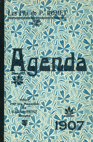 Grands Magasins du Gagne-Petit, publicité : agenda (1907).