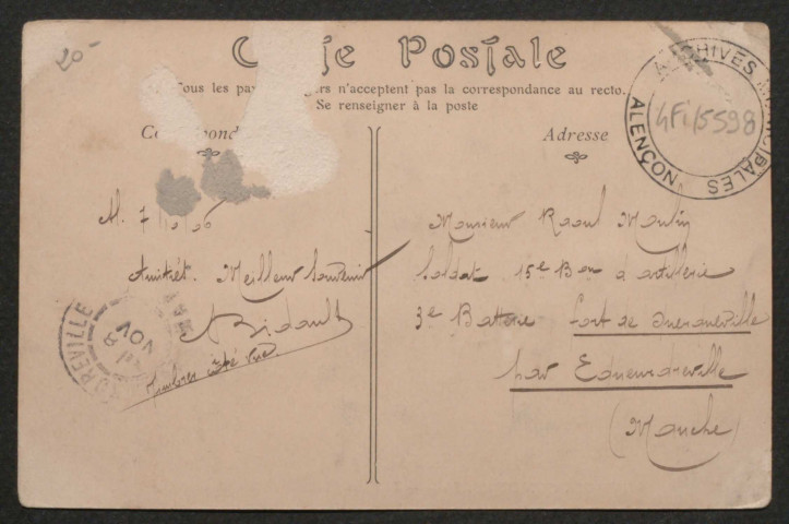 Saint-Germain-du-Corbeis (Orne),Le vieux moulin, carte postale ancienne noir et blanc n°118, N.D, phot, sd, (14x9), acquisition 2021, AMA.