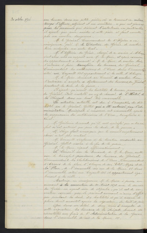 Transfert des bureaux de la Brigade Rue Cazault 116, communication de M. le Maire