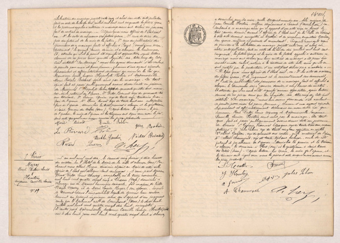 Acte de mariage de ROBIN Emile Eugène Hippolyte et RIVARD Marie Rosalie (04 février 1910), Acte de mariage de MURY René Victor Louis et HOUTIN Suzanne Camille Louise (05 février 1910).