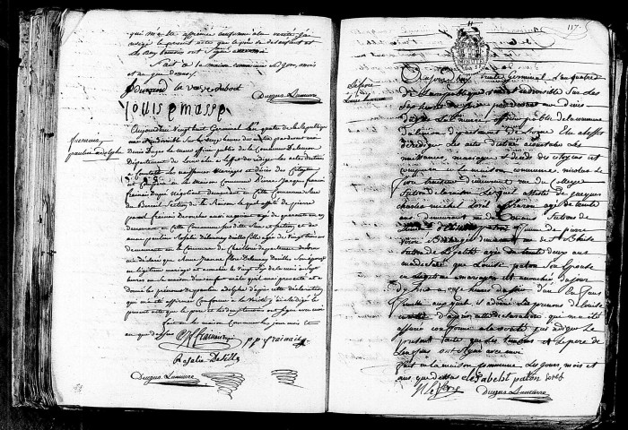 Acte de naissance de DURAND Rose Judith (16 avril 1796),acte de naissance de FRESNAIS Paulin Adolphe (15 avril 1796),acte de naissance de LEFEVRE Louise Henriette (18 avril 1796).
