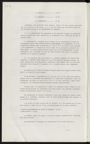 Cession de terrain, rue du Mans à HAMELIN, RABEYRON et CHARPENTIER, avenant au bail emphytéotique concédé à la S.E.M.I.N.O.R.