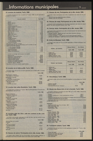 Alençon Notre Cité, journal d'information municipale et districale n°86 (février 1986).