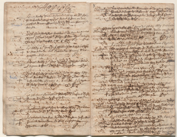 Paroisse Notre-Dame, registre des inhumations (3 avril 1658 - 13 juillet 1669).