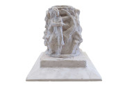 1% culturel du lycée Alain, étude pour l'embase de mât (1966) (plâtre original) (20 x 20 x 20cm), (René Letourneur).