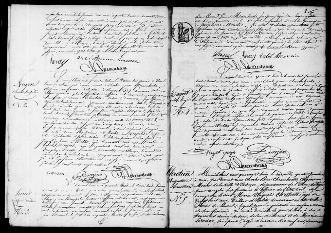 Registre des actes de naissance et adoption (1843).