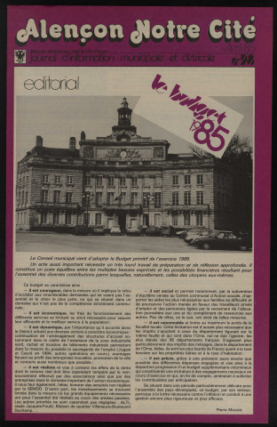 Alençon Notre Cité, journal d'information municipale et districale n°78 (avril 1985).