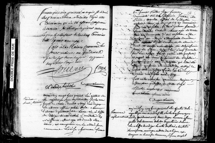 Acte de naissance de HUBERT Olive Adélaïde (14 juin 1796),acte de naissance de BOURDON Rosalie Henriette enfant naturel (15 juin 1796),acte de naissance de LEROUX Françoise enfant naturel (16 juin 1796).