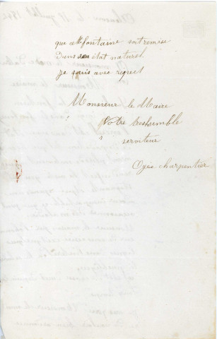 Lavoir Saint Isige ou lavoir de Lancrel, entretien et réparations (1864-1897) : correspondance, pétitions ; amélioration de l'aménagement, cession de terrain entre la ville et l'asile d'aliénés départemental (30 octobre 1872-31 juillet 1876) : convention de cession, plans, devis estimatif ; établissement d'un étendage et dallage du sol (18 mars - 9 avril 1878) : devis, délibération, quittance, gestion (1880-1898) : règlement, pétition des habitants de Lancrel.