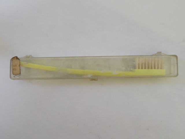 Brosse à dent soies pures Dentlys, manche Rilsan en plastique, conditionnement plastique (17 x 2 x1.7).