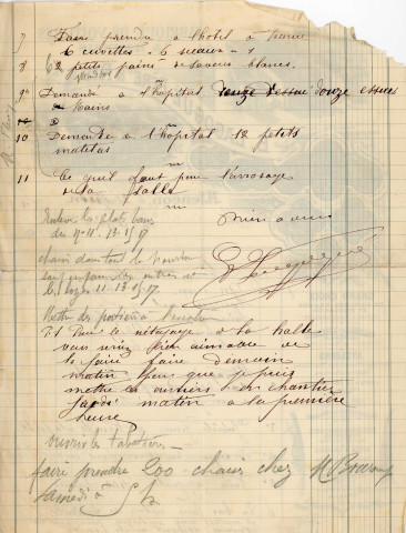 Avis à la population du Maire de la Ville M. Aveline, sur le changement de date du marché en raison de la Fête nationale du 14 juillet 1904 : affiche Imprimerie A. Herpin, (49 x 32.5).