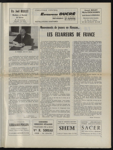 Cité des Ducs, bulletin municipal officiel de la Ville d'Alençon et des communes périphériques n°11 (janvier 1968).
