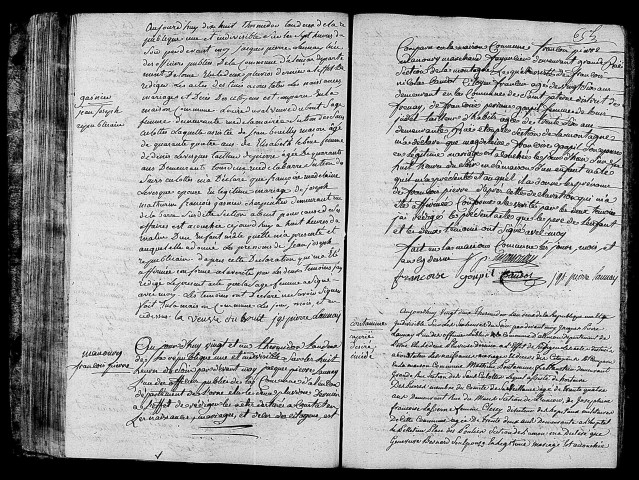 Acte de naissance de GASNIER Jean Joseph Républicain (5 août 1794),acte de naissance de MANOURY François Pierre (7 août 1794),acte de naissance de CONTAMINE Caprié Désiré (9 août 1794).