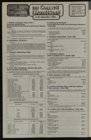 Alençon Notre Cité, journal d'information municipale et districale n°76 (février 1985).
