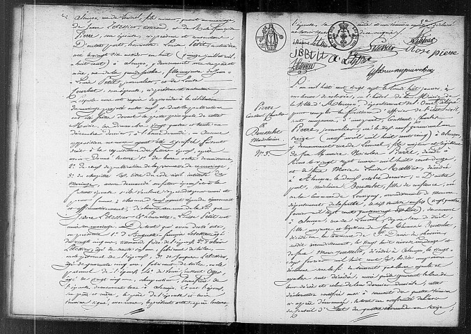 Registre des actes de mariage (1827).