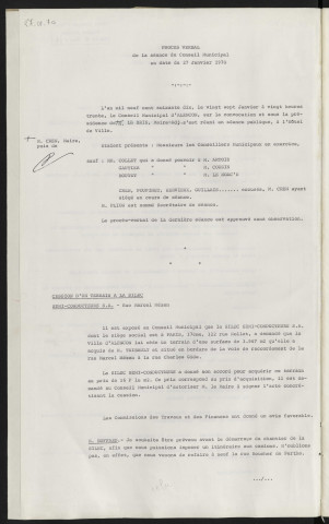Registre des délibérations des conseils municipaux (27 Janvier 1970 - 29 Décembre 1970).