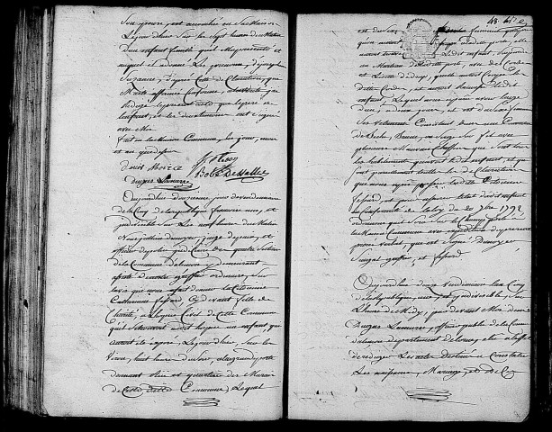 Acte de naissance de TISON Joséphine Suzanne (2 octobre 1796),acte de naissance de Marie Adélaïde enfant trouvé (3 octobre 1796).