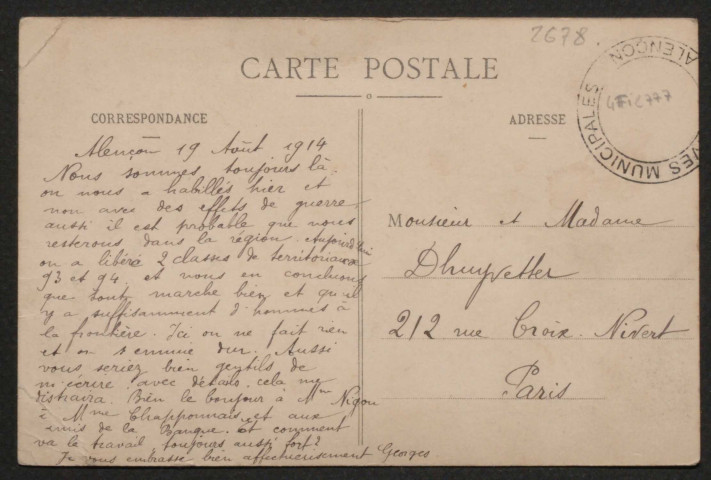 Alençon (Orne), École dentellière de point d'Alençon, carte postale ancienne noir et blanc n°30, A.M.F éditeur à Alençon, (Date d'utilisation : 19 août 1914), (14x9), AMA.