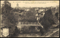 Alençon (Orne), vue générale, la ville est célèbre par ses fabriques de dentelles et de toiles dites points et toiles d'Alençon, carte postale ancienne noir et blanc n°37, éditions Gaby, G. Artaud, édit, Nantes,(Date d'utilisation : 21 décembre 1937), (14x9), AMA.