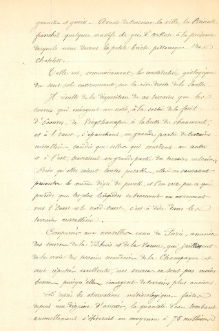Projet de distribution en eau potable de la ville d'Alençon, étude et jaugeage des sources de Launay (1879-1891) : rapports.