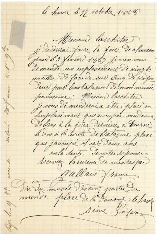 Foire de la Chandeleur (1889-1892), demandes de boutiques sous la coupole de la Halle au Blé, sur la place d'Armes : états nominatifs, correspondance, flyers, plans, mémoires.