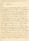 Correspondance de M. de Brébisson à Mme Descoutures, concernant l'œuvre de Louise Vallory « Madame Hilaire »