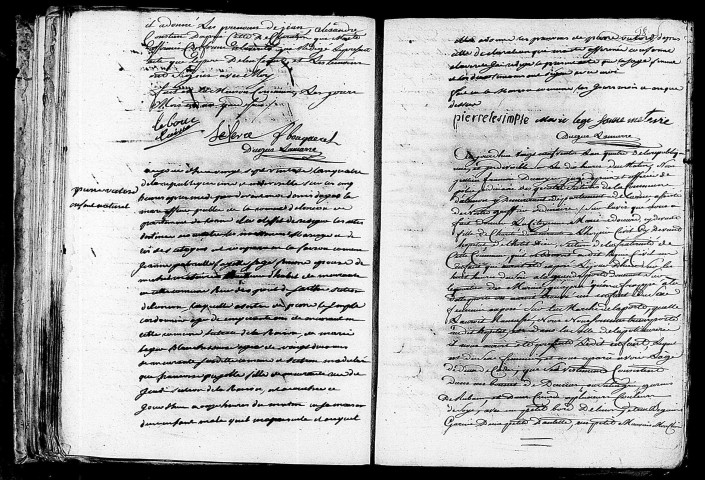 Acte de naissance de LEBOUCQ Jean Alexandre Constant (14 mars 1796),acte de naissance de PUJEOLLE Pierre Victor enfant naturel (17 mars 1796),acte de naissance de Marie Thérèse enfant trouvé (19 mars 1796).