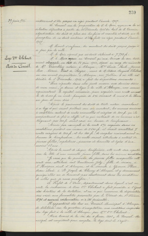 Droits de place sur les foires et marchés, résiliation définitive de bail VANNIER. Legs Veuve THIBOUT, Mme Louise, Paule, Jeanne, Rose, Noémie DOAT DE BOYRIE veuve de M. Octave, Auguste, THIBOUT, propriétaire 5 Rue Julien notaire Alençon M. TRAMBLAY, 1er bénéficiaire de la rente JOLY Emilienne de service à l'hospice et le 2éme PLEURDEAU Yvonne élevée à St Joseph de Cluny , avis du conseil