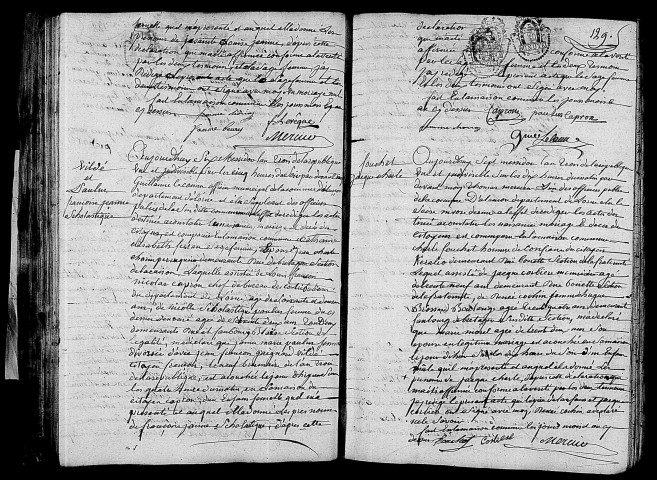 Acte de naissance de CHAMBAY Jacinthe Louise Jeanne (24 juin 1795),acte de naissance de GAIGNARD VILDE PAULUS Françoise Jeanne Scholastique (23 juin 1795),acte de naissance de FOUCHET Jacques Charles (24 juin 1795).