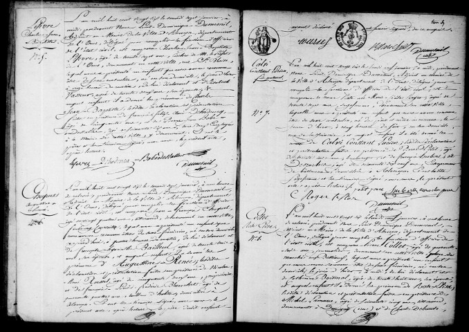 Registre des actes de naissance et adoption (1826).