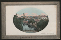 Alençon (Orne), vue de la Sarthe, carte postale ancienne noir et blanc, ELD (Ernest Le Deley) éditeur, sd, (14x9), AMA.