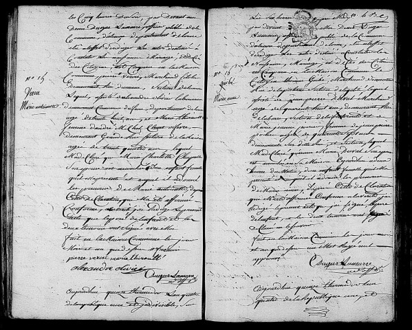 Acte de naissance de VERON Marie Antoinette (2 août 1796),acte de naissance de GUIBE Marie Anne (2 août 1796),acte de naissance de FLANET Jean Louis (2 août 1796).