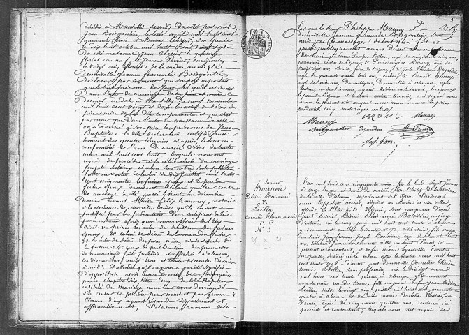 Registre des actes de mariage (1856).