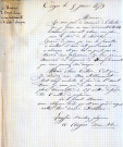 Foire de la Chandeleur (1873), demandes de boutiques sous la coupole de la Halle au Blé, sur la place d'Armes : états nominatifs, correspondance, flyers, plans, mémoires.