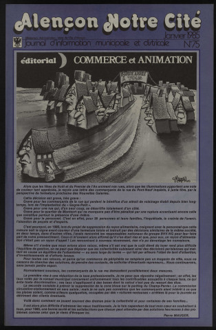 Alençon Notre Cité, journal d'information municipale et districale n°75 (janvier 1985).