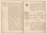 Acte de mariage de BILLARD DE SAINT LAUMER Marie Paul Louis François et GUILLIER DE SOUANCÉ Marie Françoise (05 février 1910), acte de mariage de DAVOUST Alphonse Paul Clément et CAMUS Berthe Juliette (07 février 1910).