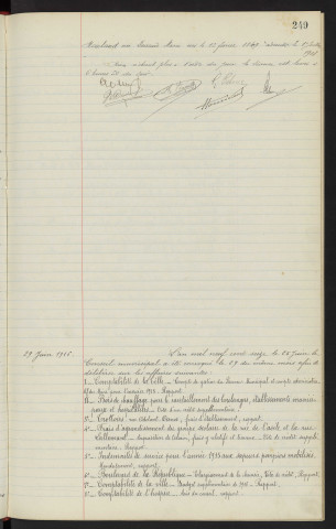 Assistance obligatoire aux vieillards, admissions nouvelles et mutations diverses. Sommaire sur les affaires à délibérer