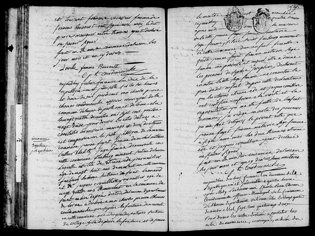 Acte de naissance de LAVILLE Pierre Armand (4 décembre 1793),acte de naissance de LAFONTAINE Sophie Joséphine enfant naturel (4 décembre 1793),acte de naissance de LANGLOIS Jean Michel (8 décembre 1793).