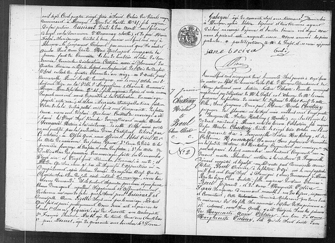 Registre des actes de mariage (1852).