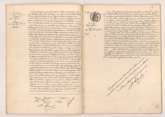 Acte de mariage de BOURGOUIN Louis Henri et DELACOUR Geneviève Marie Louise (20 avril 1909).